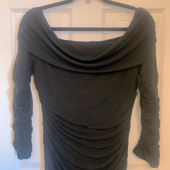 GOKATOSAU Long Sleeve Off Shoulder Midi Dress - Picture 5 of 5